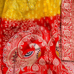 BANARSI ZARI WORK PEACOCK LEHENGA
