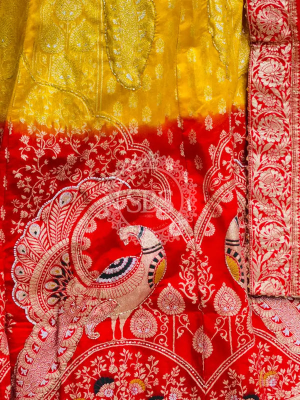BANARSI ZARI WORK PEACOCK LEHENGA