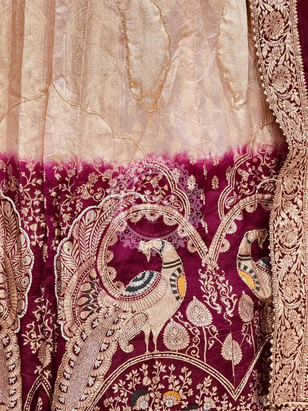 BANARSI ZARI WORK PEACOCK LEHENGA