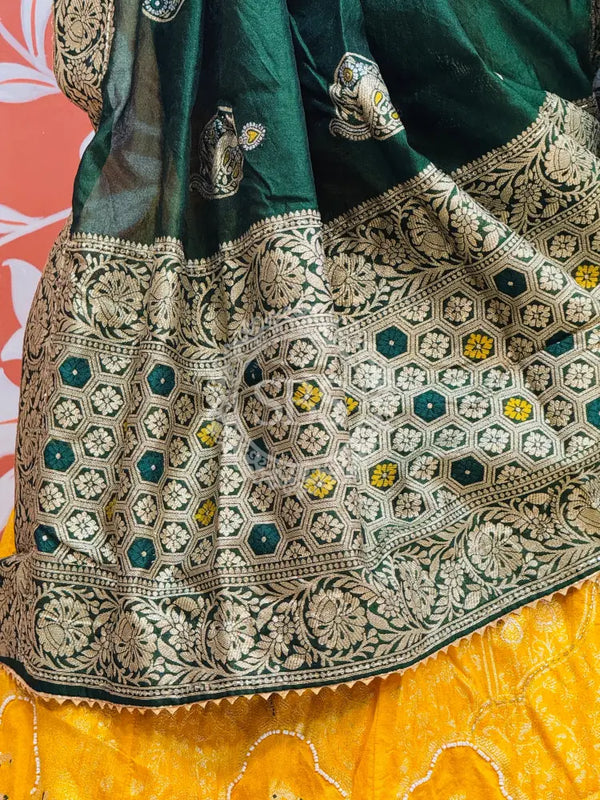 BANARSI ZARI WORK PEACOCK LEHENGA