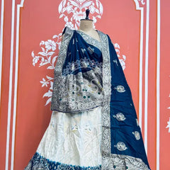 BANARSI ZARI WORK PEACOCK LEHENGA Blue