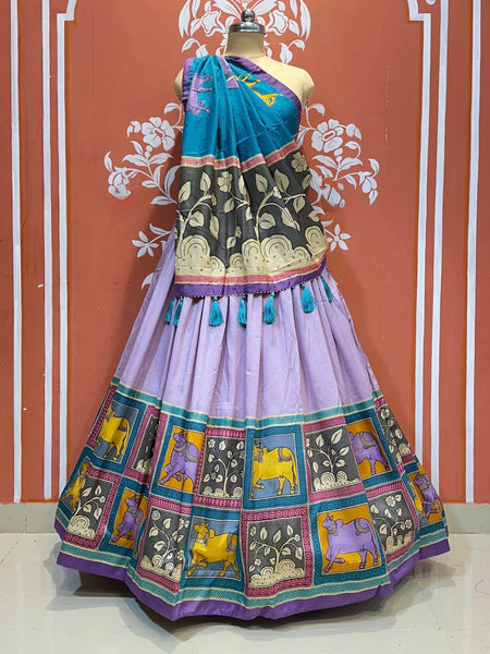 TUSSAR SILK GUJRATI LEHENGA