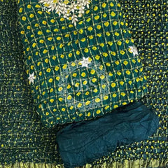 BHANDEJ GHATCHOLA SILK DRESS MATERIAL Green