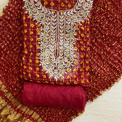 BHANDEJ GHATCHOLA SILK SUITS DRESS MATERIAL