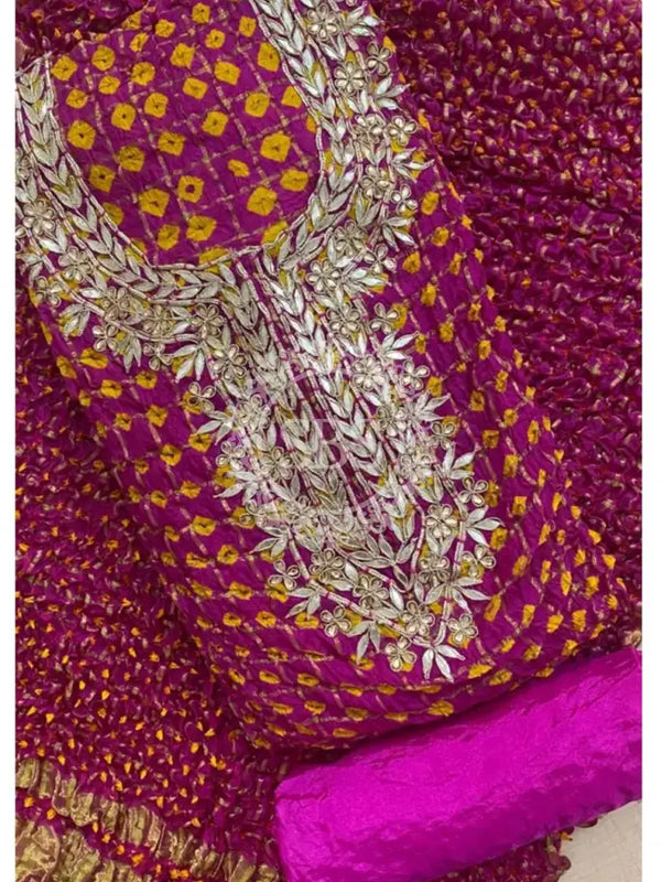 BHANDEJ GHATCHOLA SILK SUITS DRESS MATERIAL