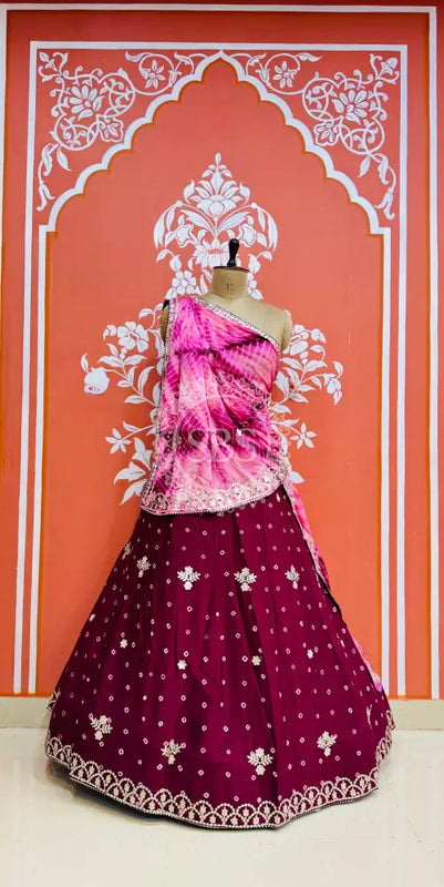 BHANDEJ GOTA PATTI CHINON LEHENGA