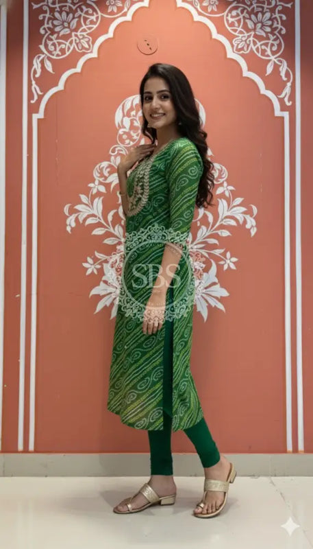 Bhandej Handwork Kurti