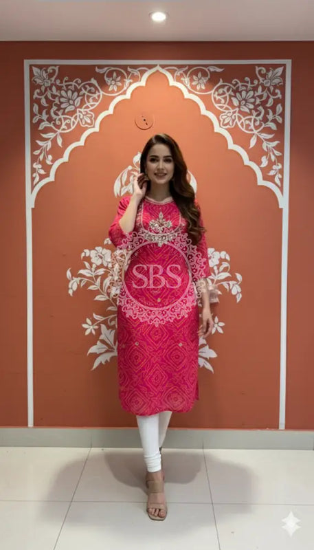 Bhandej Handwork Kurti