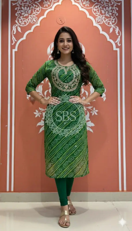 Bhandej Handwork Kurti