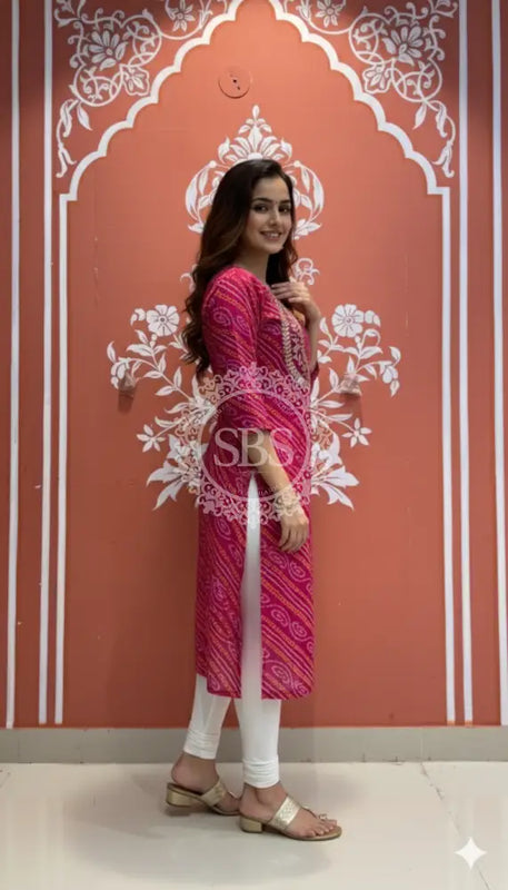 Bhandej Handwork Kurti