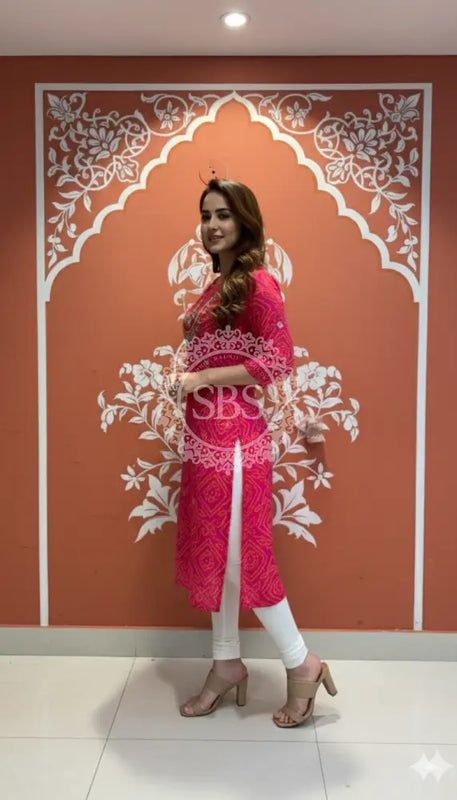 Bhandej Handwork Kurti