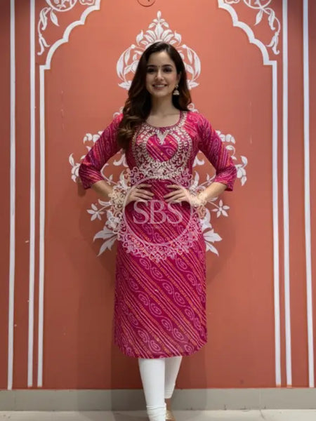 Bhandej Handwork Kurti