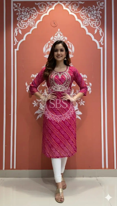 Bhandej Handwork Kurti