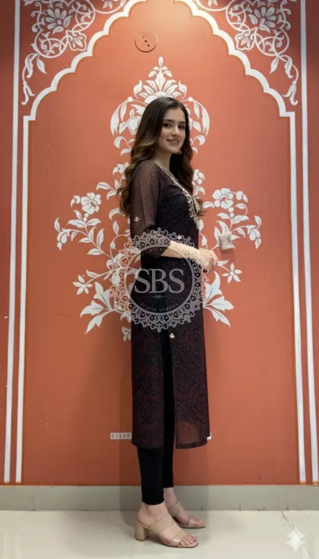 Bhandej Handwork Kurti