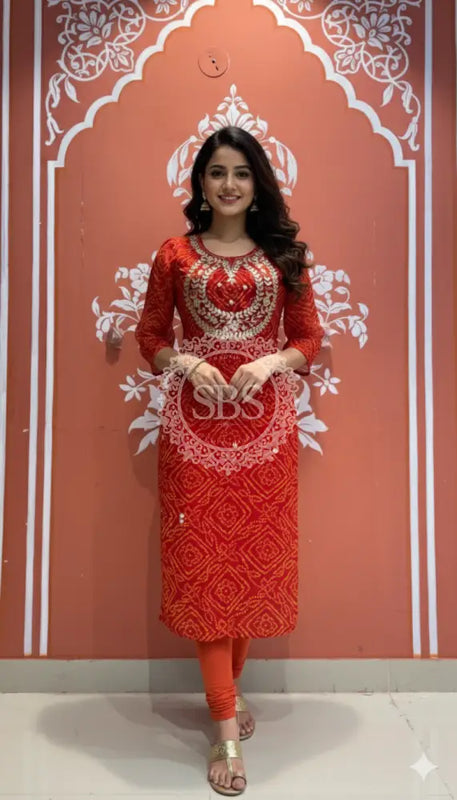 Bhandej Handwork Kurti