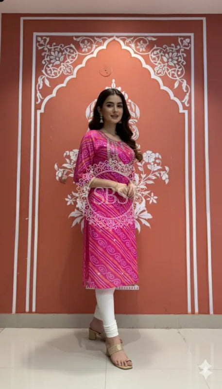 Bhandej Handwork Kurti