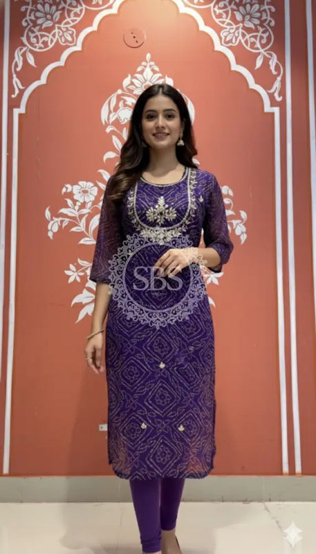 Bhandej Handwork Kurti