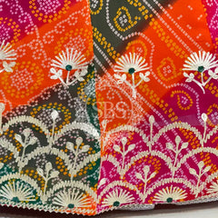 BHANDEJ MACHINE GOTA WORK LEHENGA Multicolor / Free Size