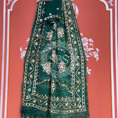 BHANDHANI PURE CHIFFON KACHI PATTI SAREE