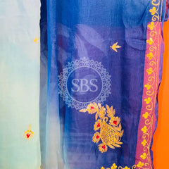 BOX DIE PURE CHIFFON MACHINE WORK SAREE