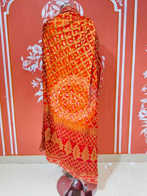 BROACH BANARSI GHATCHOLA DUPATTA