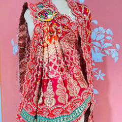 BROACH BANARSI GHATCHOLA DUPATTA Maroon / Free Size