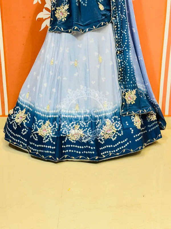 CHINO BHANDEJ KACCHI PATTI LEHENGA