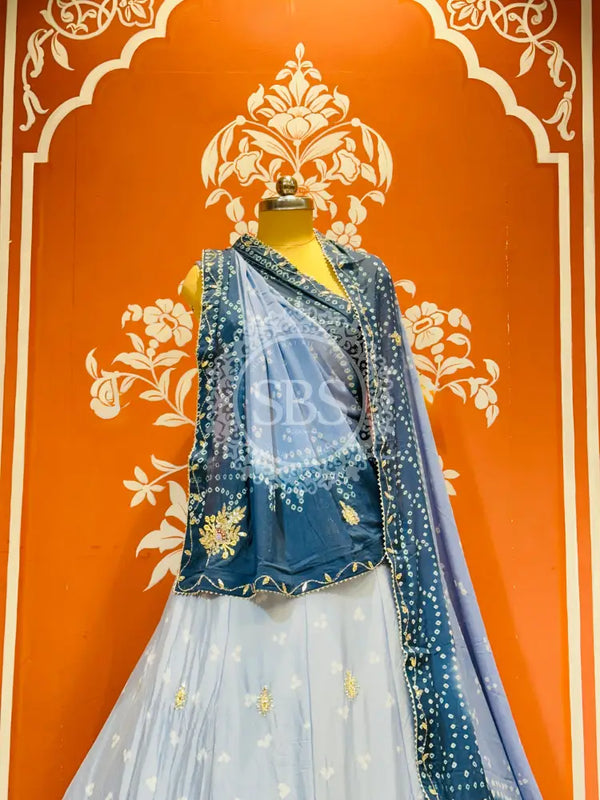 CHINO BHANDEJ KACCHI PATTI LEHENGA