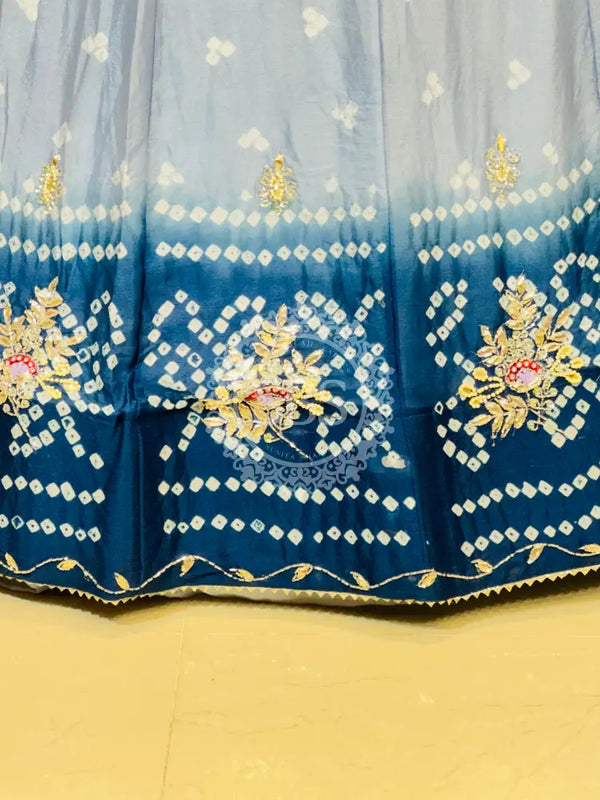 CHINO BHANDEJ KACCHI PATTI LEHENGA
