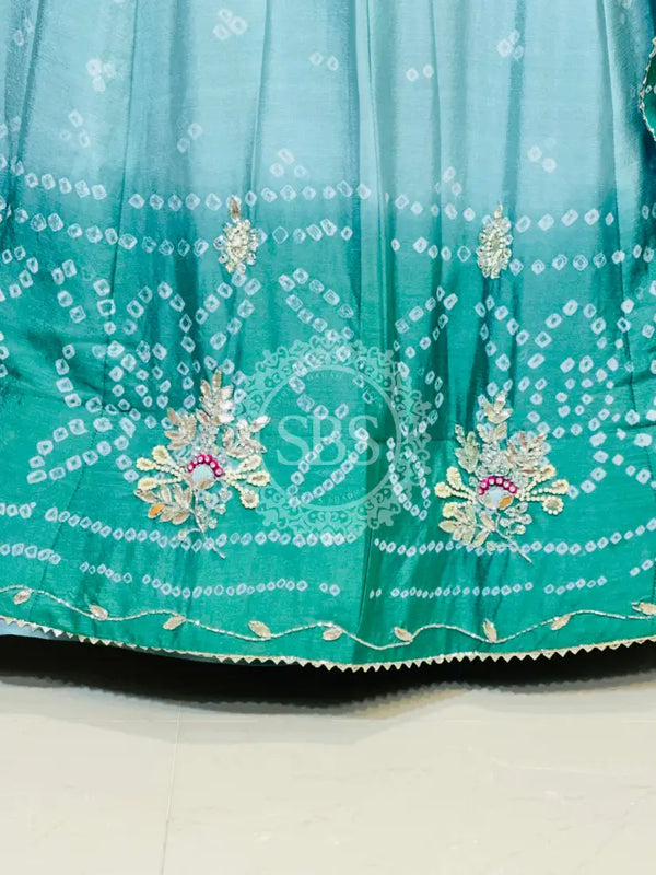 CHINO BHANDEJ KACCHI PATTI LEHENGA