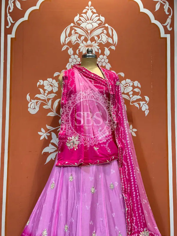 CHINO BHANDEJ KACCHI PATTI LEHENGA