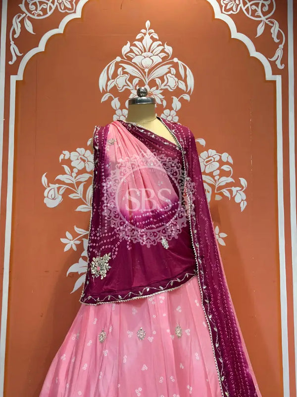 CHINO BHANDEJ KACCHI PATTI LEHENGA