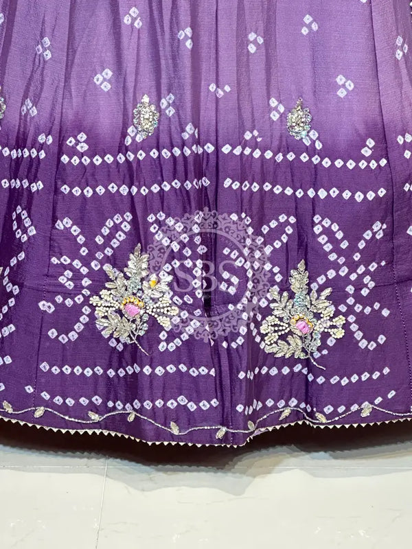 CHINO BHANDEJ KACCHI PATTI LEHENGA