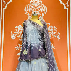 CHINO BHANDEJ KACCHI PATTI LEHENGA