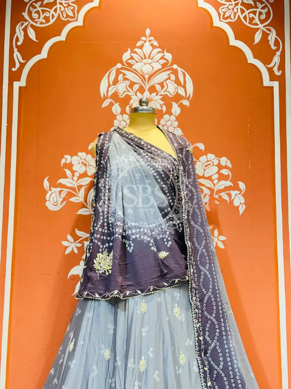 CHINO BHANDEJ KACCHI PATTI LEHENGA