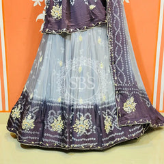 CHINO BHANDEJ KACCHI PATTI LEHENGA