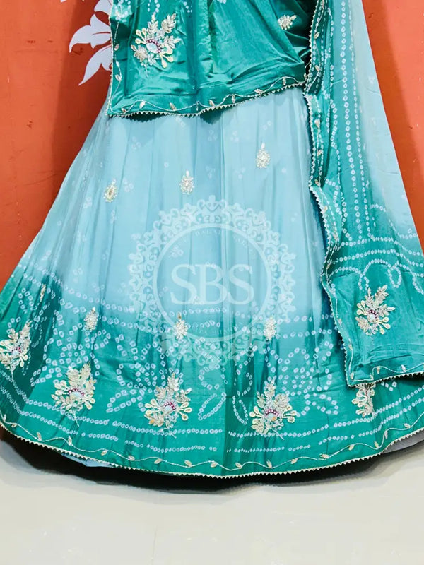 CHINO BHANDEJ KACCHI PATTI LEHENGA