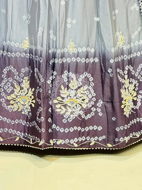 CHINO BHANDEJ KACCHI PATTI LEHENGA