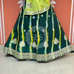 CHINON AARI GOTA PATTI WORK LEHERIYA LEHENGA