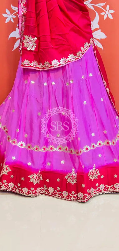 CHINON AARI GOTA PATTI WORK SHADED LEHENGA