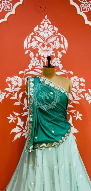 CHINON AARI GOTA PATTI WORK SHADED LEHENGA