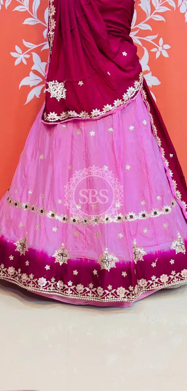 CHINON AARI GOTA PATTI WORK SHADED LEHENGA