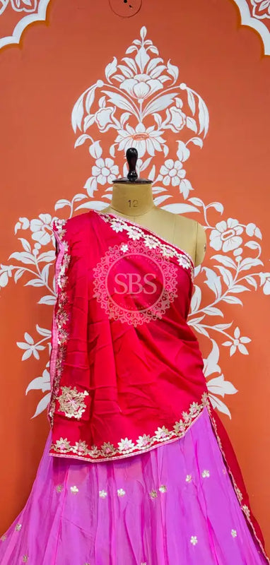 CHINON AARI GOTA PATTI WORK SHADED LEHENGA