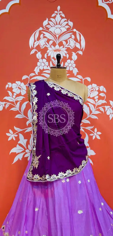 CHINON AARI GOTA PATTI WORK SHADED LEHENGA