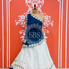 CHINON AARI GOTA PATTI WORK SHADED LEHENGA Blue / Free Size