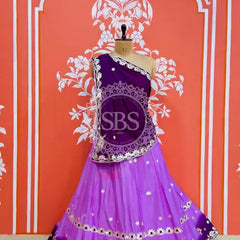 CHINON AARI GOTA PATTI WORK SHADED LEHENGA Purple / Free Size