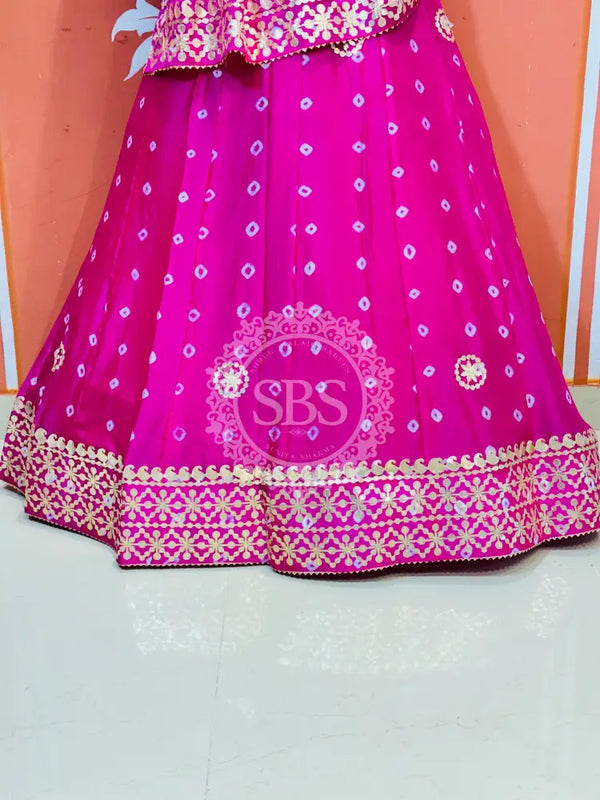 CHINON BHANDEJ KACCHI PATTI LEHENGA