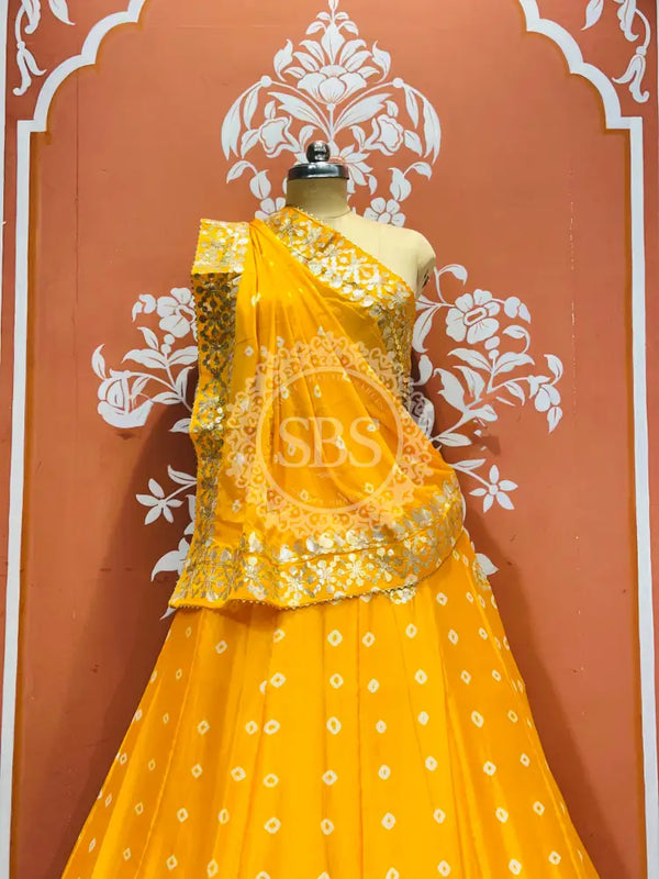 CHINON BHANDEJ KACCHI PATTI LEHENGA