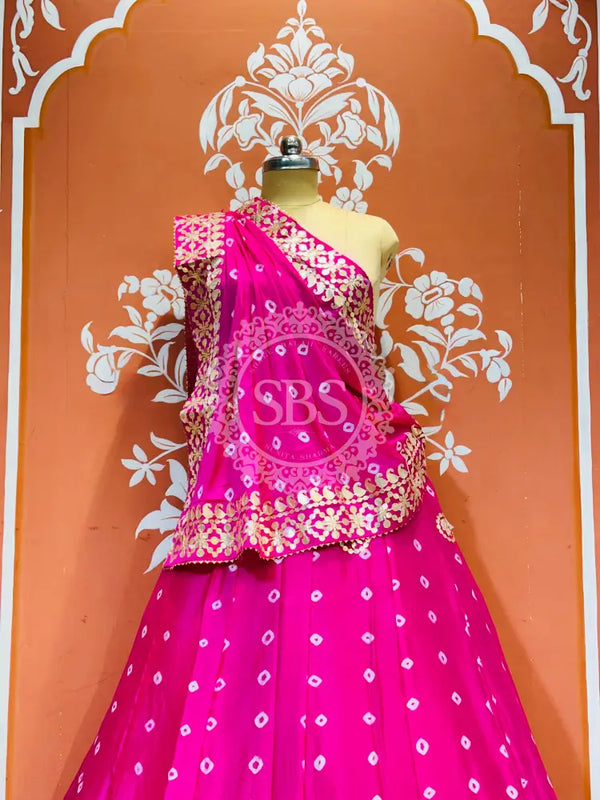 CHINON BHANDEJ KACCHI PATTI LEHENGA