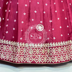 CHINON BHANDEJ KACCHI PATTI LEHENGA
